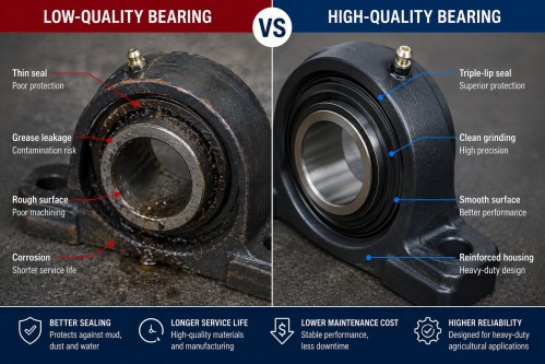 Comparison between low-quality and high-quality disc harrow bearings Comparison between low-quality and high-quality disc harrow bearings